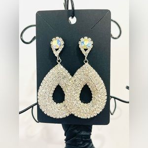 Stunning Teardrop Encrusted Earrings